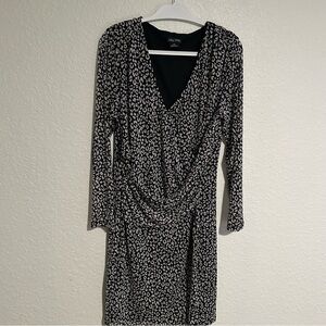 City Chic Monochrome Long Sleeve Dress